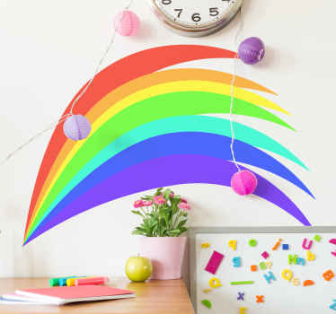 Cartoon rainbow spikey cartoon sticker - TenStickers
