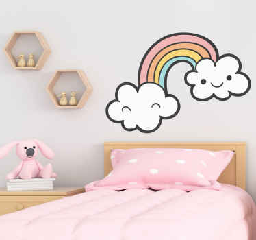 Wandsticker Comic Süße gezeichnete fantasie regenbogen - TenStickers