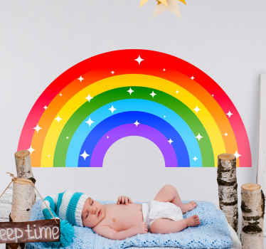 Fading colorful rainbow cartoon sticker - TenStickers