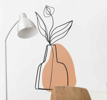 Yaprak güzelleşmek bitki duvar çıkartması - TenStickers