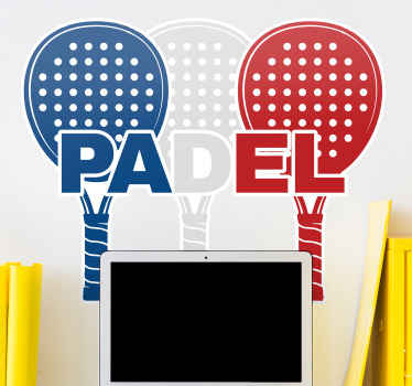 Autocolante Raquetes de padel coloridos - TenStickers