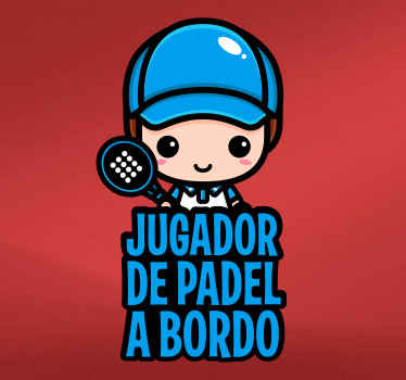 Pegatina para coche Jugador de pádel al tablero - TenVinilo