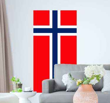 Norsk flagg vertikal wall stickers - Tenstickers