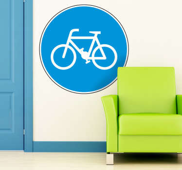 Bicycle Notice Road Sign Sticker - TenStickers