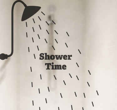 Shower time icon with text shower screen sticker - TenStickers