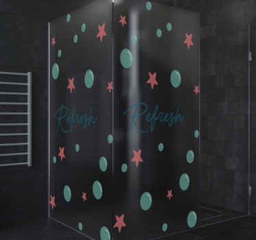 Refresh shower screen sticker - TenStickers