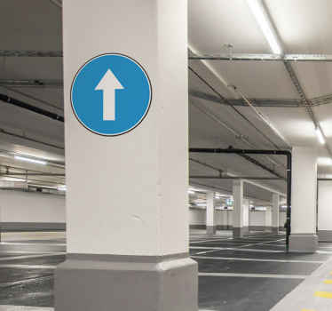 Autocolante decorativo sinal sentido obrigatório - TenStickers