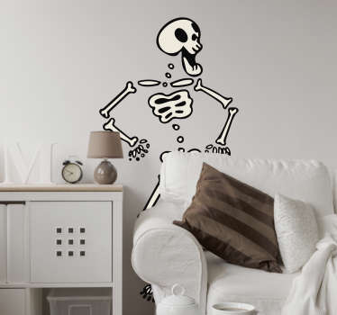Vinilo decorativo esqueleto bailando - TenVinilo