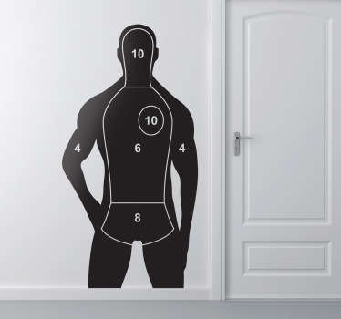 Human Silhouette Target Wall Sticker - TenStickers