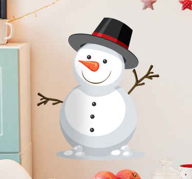 Sticker Weihnachten Schneemann mit ausgestreckten armen - TenStickers