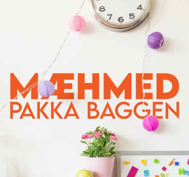 Mæhmed pakket sekken klistremerker - Tenstickers