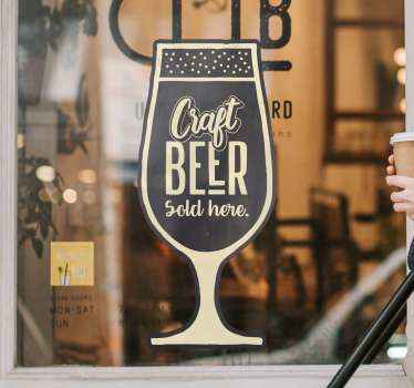 Craft Beer sold here drink sticker - TenStickers