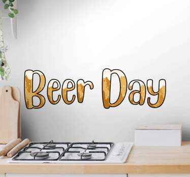 Beer day drink vinyl sticker - TenStickers