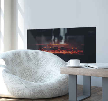Fireplace screen object sticker - TenStickers