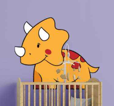 Baby triceratops dinosaur wall sticker - TenStickers