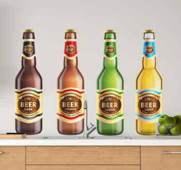 Sticker Getränke Bier cartoon flaschen - TenStickers