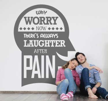 Why Worry Text Wall Sticker - TenStickers