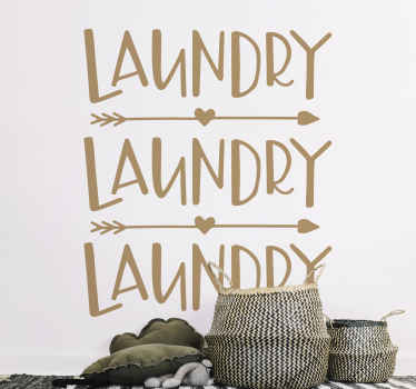 Laundry heart arrows House decal - TenStickers