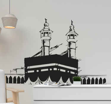 Hand Drawn Mecca wall sticker - TenStickers