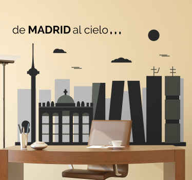 Vinilo Madrid skyline de Madrid al cielo - TenVinilo