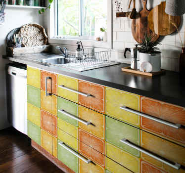 Klebefolie Möbel Bunte zitrusstruktur - TenStickers