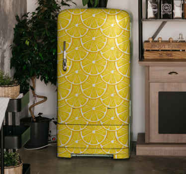 Kühlschrank Aufkleber Orange Muster - TenStickers