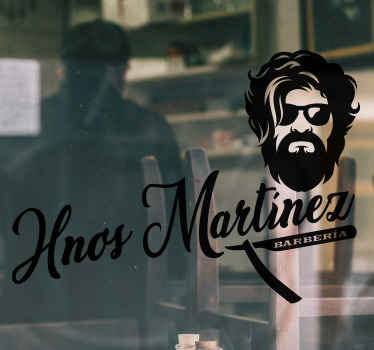 Vinilo de moda barbería con hombre  - TenVinilo