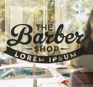 Vinilo peluquería nombre personalizable - TenVinilo