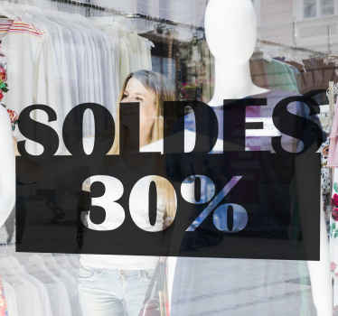 Vitrophanie Offre de réduction personnalisable - TenStickers