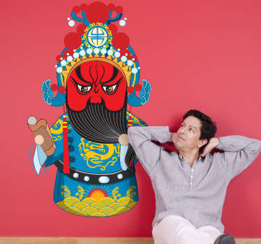 Sticker decorativo maschera cinese - TenStickers