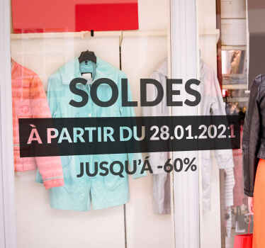 Vitrophanie Remise avec la date limite - TenStickers