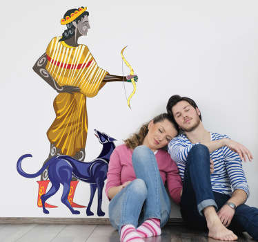 Artemis Greek Mythology Decorative Decal - TenStickers