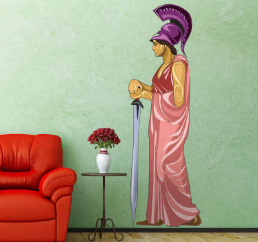 Athena Mythology Decorative Sticker - TenStickers