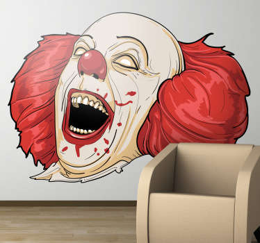 Terrible adhesivo del clown de la novela de miedo de Stephen King.