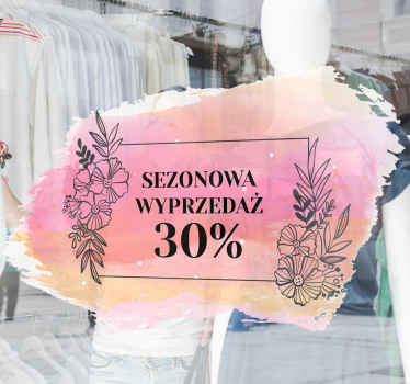 Naklejka na szyby Rabat sezonowy - TenStickers