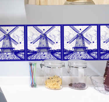 Naklejka na kafelki Delfts niebieski - TenStickers