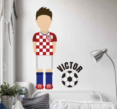 Nogometaš sa zidnom naljepnicom s imenom - TenStickers