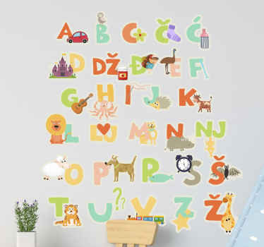 Naljepnica hrvatsko slovo abeceda - TenStickers