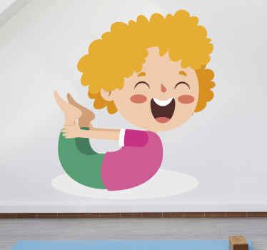 Vinilo infantil yoga para niños - TenVinilo
