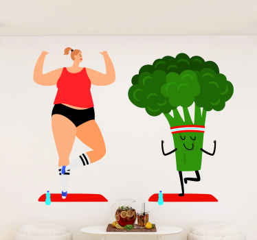 Vinilo yoga y alimentación saludable - TenVinilo