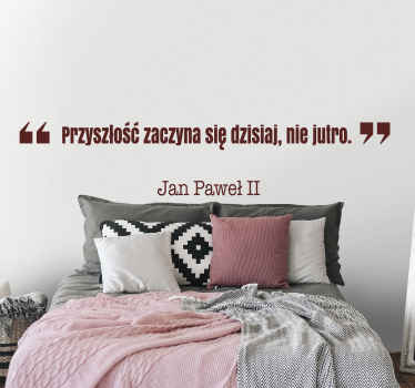 Naklejka na ścianę cytat Jan Paweł II - TenStickers