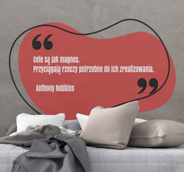 Naklejka na ścianę cytat Tonny Robbins - TenStickers