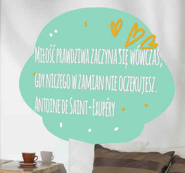 Naklejka na ścianę z cytatem Mały Książę  - TenStickers