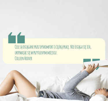 Naklejka na ścianę polskie napisy Cytat motywujący - TenStickers