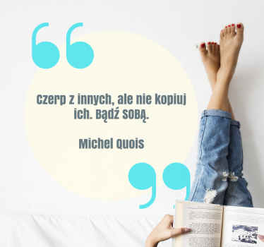 Naklejka na ścianę z napisem Bądź sobą - TenStickers