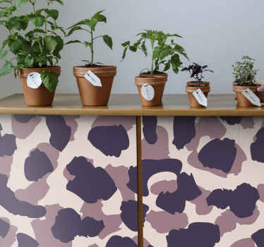 Mor kamuflaj vinil baskı etiket - TenStickers