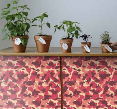 Autocolantes decorativos de estampados Camuflagem rosa - TenStickers