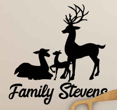 Family of stags and deer animal wall sticker - TenStickers