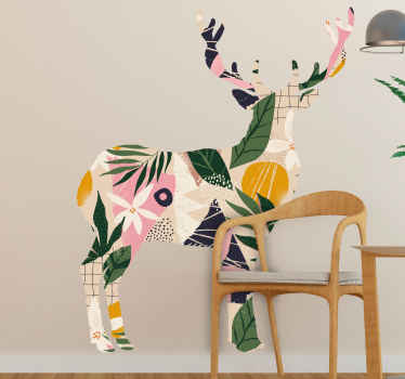 Mønster hjort dyr wallstickers - Tenstickers