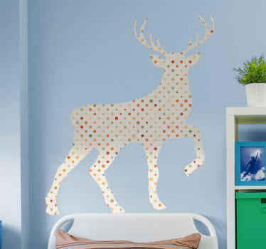 Spotted Stag animal wall decal - TenStickers